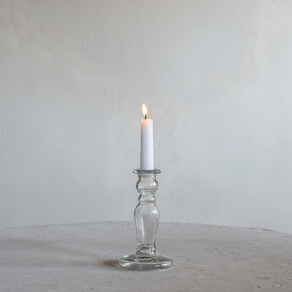 Celestia Vintage Glass Candle Holder